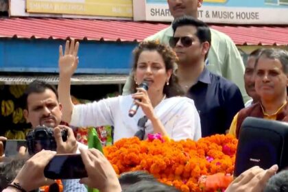 Lok Sabha elections 2024: BJP`s candidate Kangana Ranaut holds roadshow in Mandi