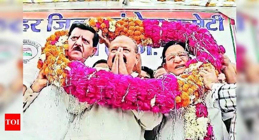 Rajasthan: Day after heated argument, Congress leader Shanti Dhariwal accompanies party candidate Prahlad Gunjal for nomination filing | India News