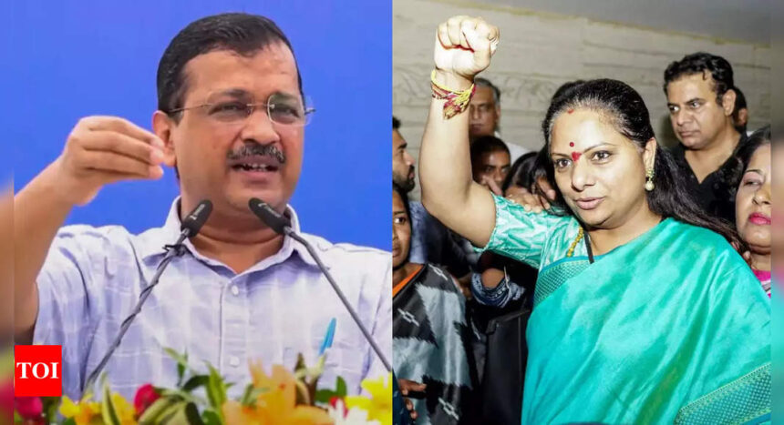 Delhi excise policy case: Arvind Kejriwal, K Kavitha's judicial custody extended till May 7 | India News