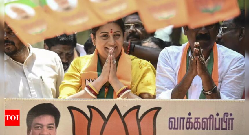 'Delhi mein hugging, Kerala mein begging, Karnataka mein thugging': Smriti Irani takes jibe at opposition | India News