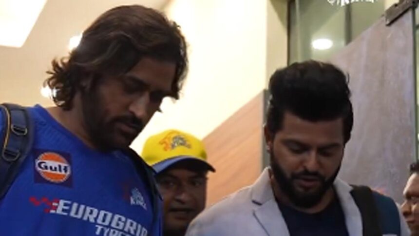 Suresh Raina supports limping MS Dhoni on stairs after CSK`s victory: Watch