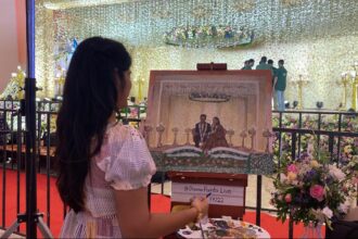 The trend of Live wedding painting picks up