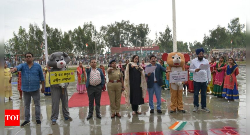 Thousands assembled at border outposts to see retreat ceremonies, urged to vote responsibly to strengthen democracy | India News