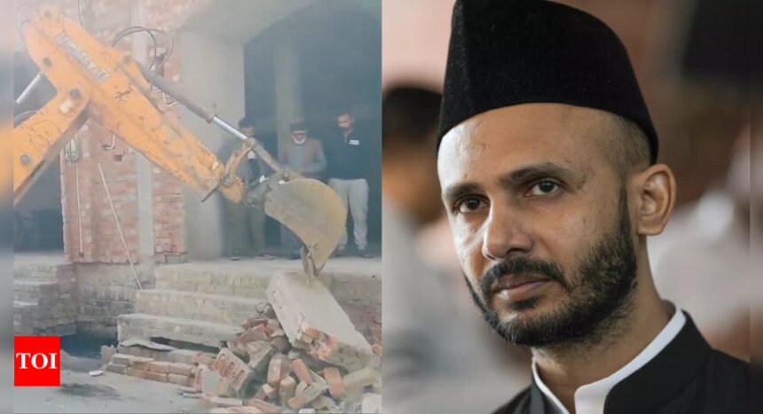 Authorities bulldoze steps leading to Sambhal MP Zia Ur Rehman's home | India News