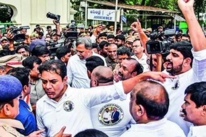 BRS MLAs sporting Revanth-Adani tees held by Telangana cops