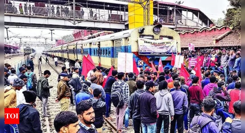 Bihar exam stir intensifies as protesters block trains, roads