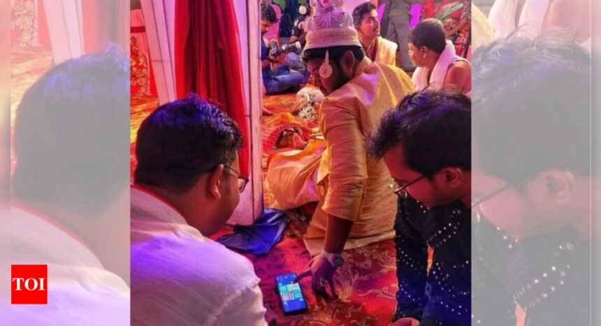'Bro has his own priorities': Photo of groom playing ludo at wedding mandap goes viral | India News