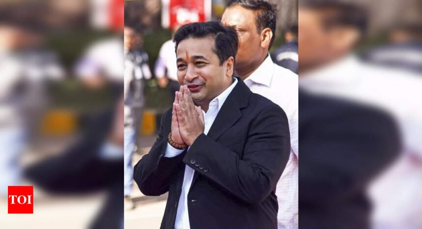 Farmer places onion garland on Nitesh Rane, held, then let off | Mumbai News