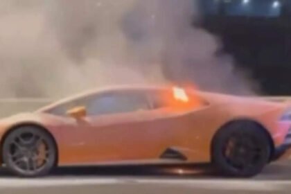 Lamborghini Huracan goes up in flames in Mumbai, video viral