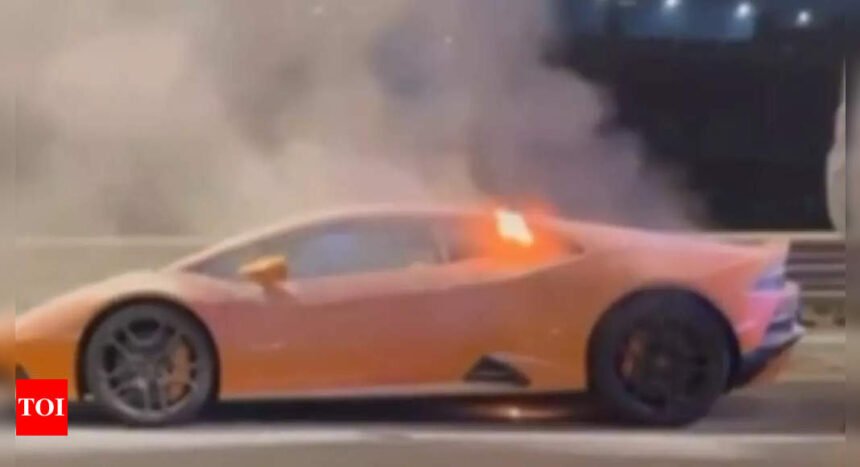 Lamborghini Huracan goes up in flames in Mumbai, video viral