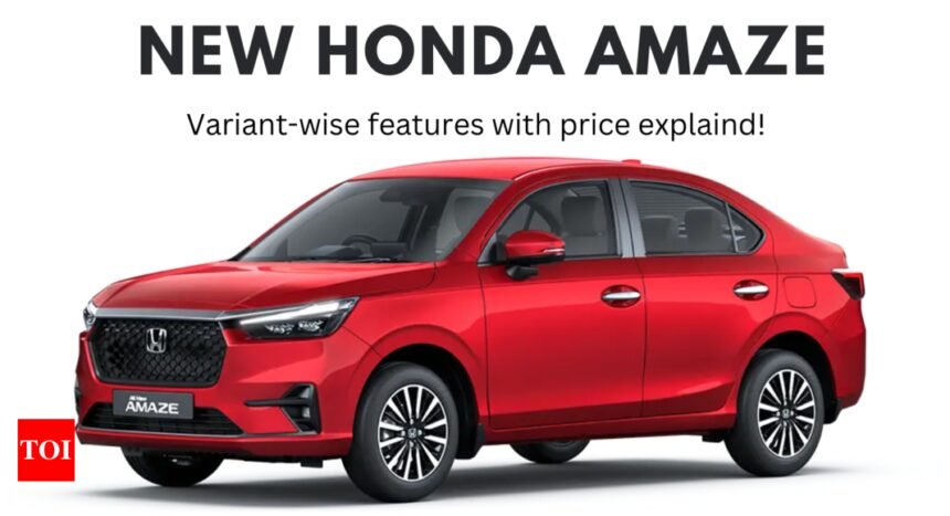 New Honda Amaze: Variant-wise features, colours and price explained
