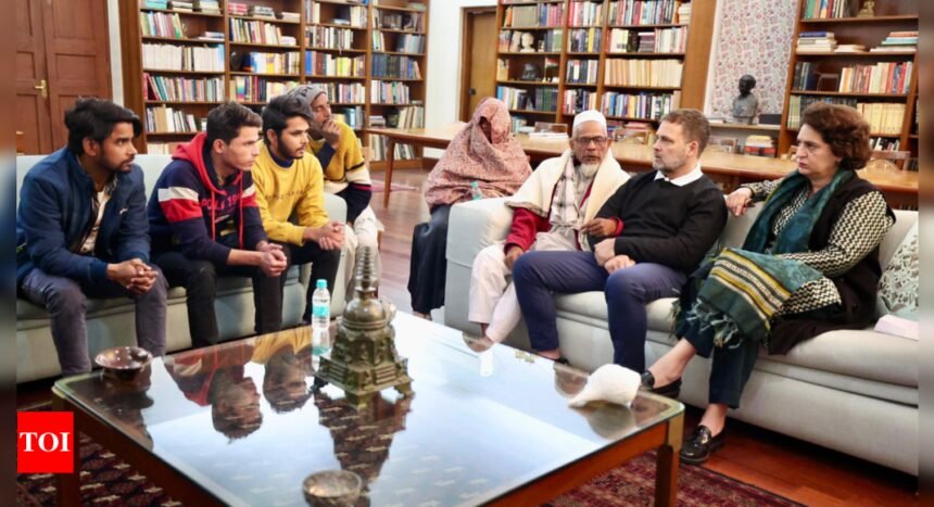 Rahul, Priyanka Gandhi meet Sambhal victims in Delhi days after being denied entry to violence-hit region | India News