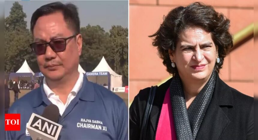 'She is new': Kiren Rijiju's dig at Priyanka Gandhi over her comments on PM Modi's speech | India News
