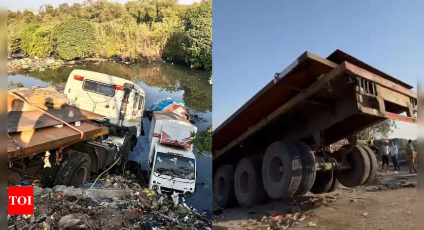 5 vehicles damaged as trailer crashes into stationary vehicles in Maharashtra | Mumbai News