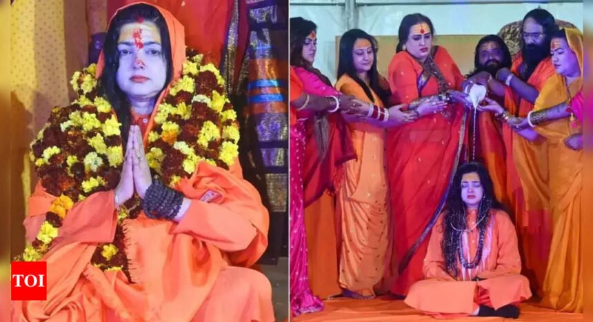 Anointing Mamta Kulkarni as Mahamadleshwar by Kinnar Akhara sparks controversy | Prayagraj News