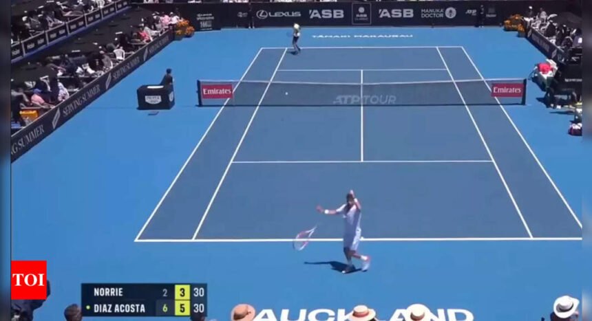 Cam Norrie accidentally hits spectator with racket, doesn't get disqualified - Watch | Tennis News