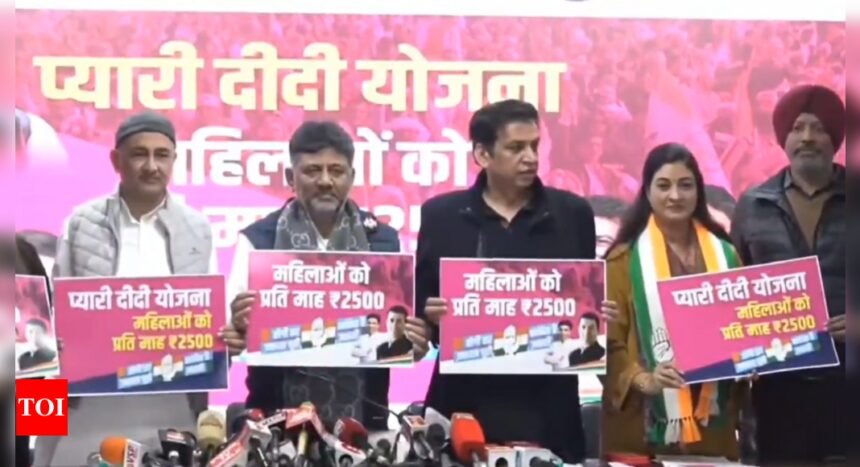 Delhi elections: Congress launches 'Pyari Didi Yojana', promises Rs 2,500 per month to women | India News