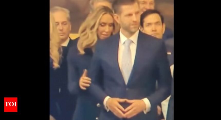 Eric Trump Hand Gesture: What was Eric Trump's viral hand gesture at father's inauguration? Did wife Lara ask him not to do that?