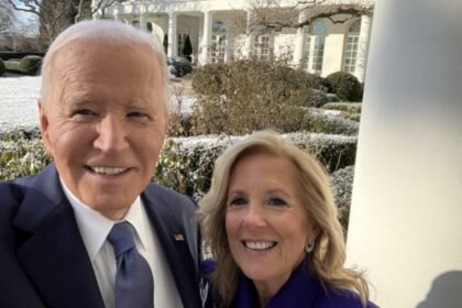 Joe Biden bids farewell with a selfie before Trump’s swearing-in