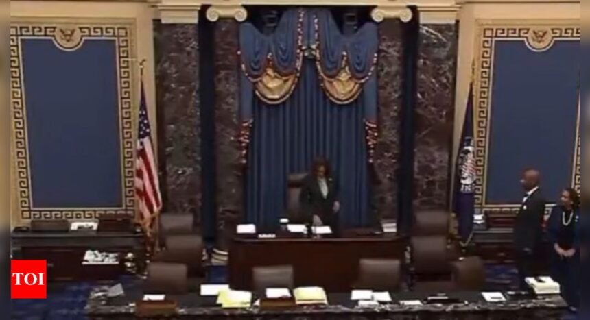 Kamala Harris Forgets Pledge Of Allegiance Video: Video of Kamala Harris fumbling on the Pledge of Allegiance goes viral. Social media users left in shock