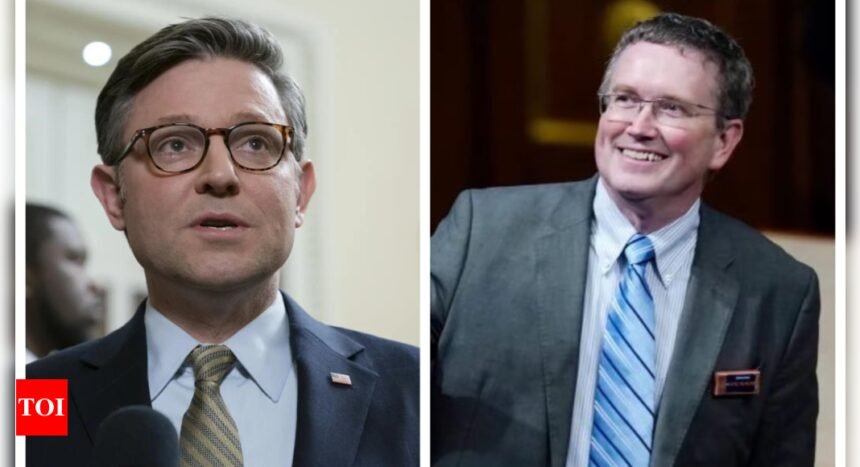 Mike Johnson Speaker Election: Cut my finger but I won't vote for Mike Johnson: Kentucky Republican Thomas Massie says he has no 'F's to give