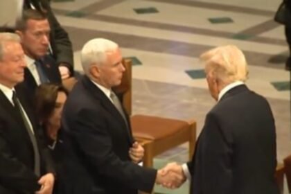 Mike Pence Donald Trump Handshake: Mike Pence reacts to wife's intentional snub to Donald Trump: 'She loves her usband'Mike Pence reacts to wife's intentional snub to Donald Trump: 'She loves her husband'