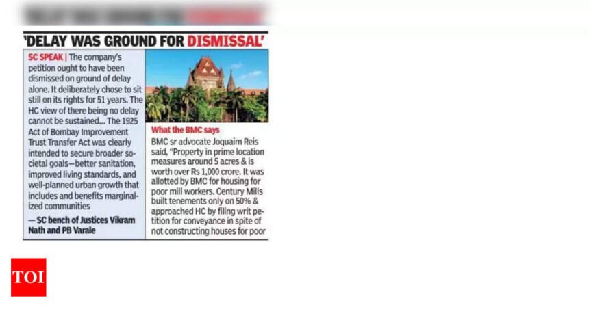SC sets aside HC order asking BMC to give 5-acre Worli mill land to co