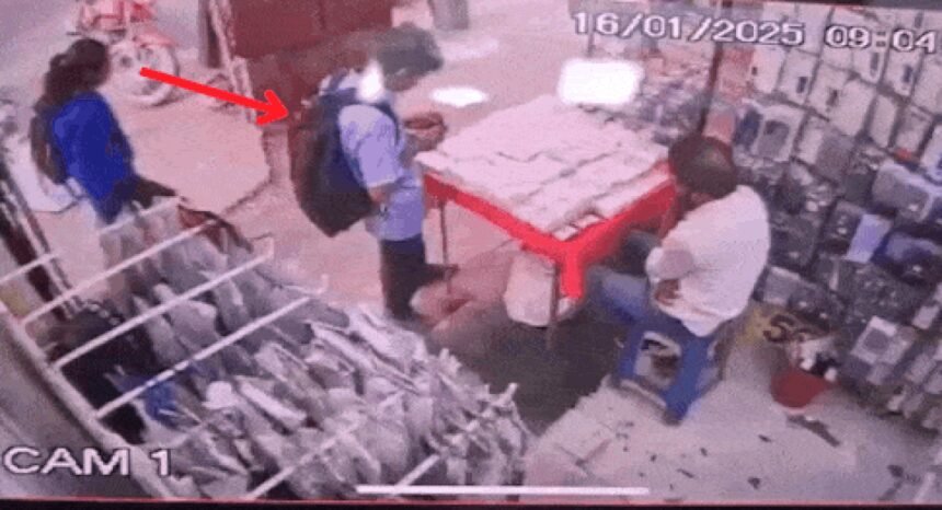 Saif Ali Khan attack: New footage shows attacker in a phone store after stabbing incident | India News