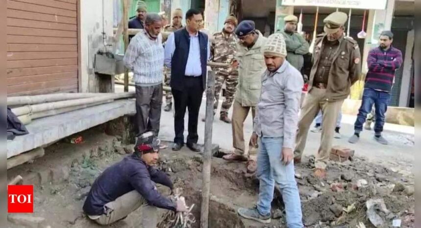 Sambhal admin starts excavating centuries-old well found near Mughal-era Shahi Jama Masjid | India News