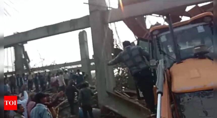 Several workers feared trapped as under-construction lintel collapses in UP's Kannauj | Lucknow News