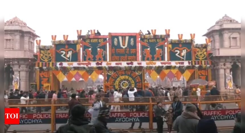 Thousands of devotees flock to Ayodhya for Ram Lalla idol consecration anniversary | India News