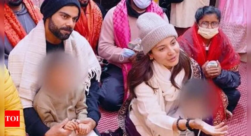 Viral Video: Virat Kohli, Anushka Sharma visit Premanand Ji Maharaj with kids | Cricket News