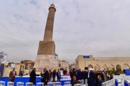 Al-Nuri Mosque: Iraq’s leaning 'hunchback' minaret rises again after years in ruins