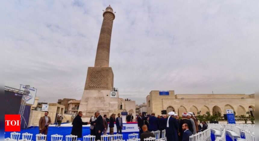 Al-Nuri Mosque: Iraq’s leaning 'hunchback' minaret rises again after years in ruins