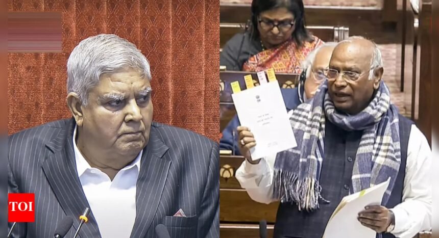 Dhankhar, Kharge face off in Rajya Sabha over starred question on withdrawal of builders' due to authorities | India News