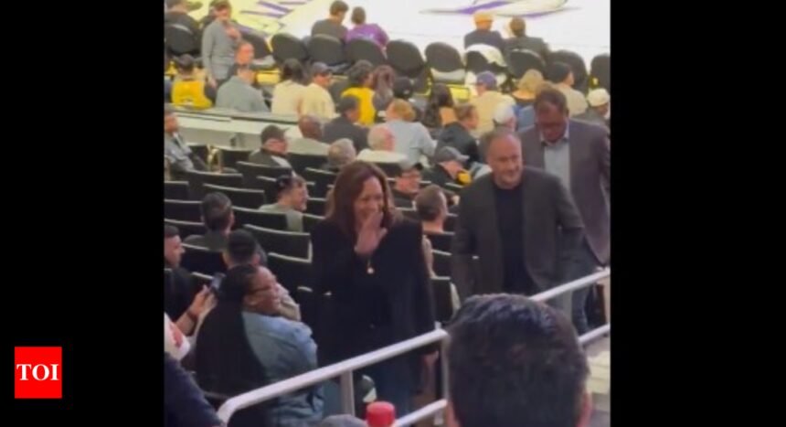 Kamala Harris: Kamala Harris, husband Doug spotted at Lakers game; haters say 'nobody even cared'