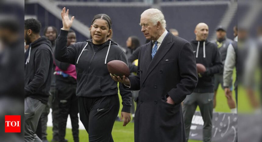 King Charles gets a quarterback lesson while celebrating NFL charity work at Tottenham Hotspur stadium | NFL News