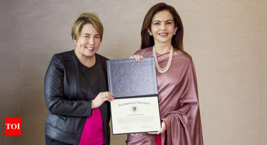 Nita Ambani honoured with Massachusetts governor's citation for global philanthropy | India News