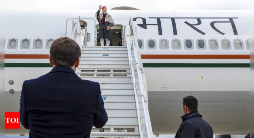 Unique display of camaraderie: Macron comes to airport to bid farewell to PM | India News