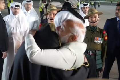 Watch: PM Modi personally receives Qatar Emir Al Thani at Delhi airport | India News