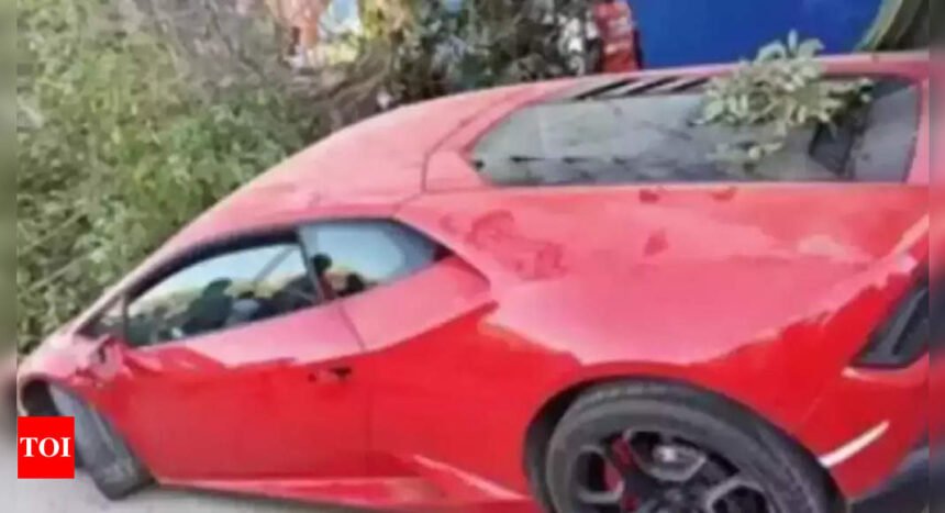 Noida Lamborghini crash: YouTuber’s car hits two, potential buyer was driving